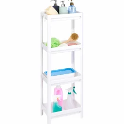 Étagère salle de bain 4 niveaux blanc