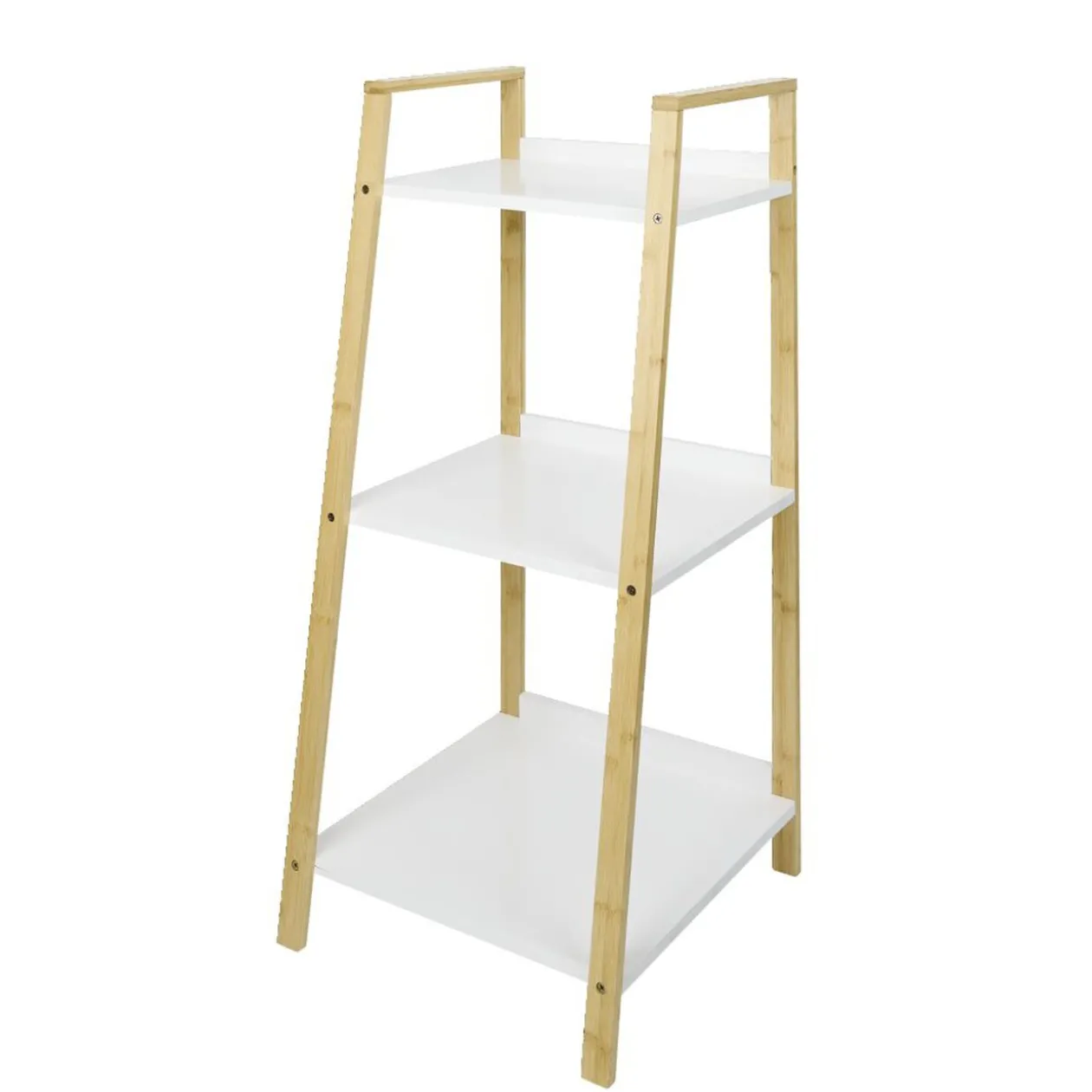 Étagère salle de bain 3 niveaux bambou 34,5x36xH76cm