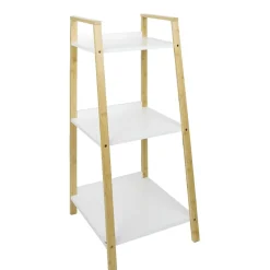 Étagère salle de bain 3 niveaux bambou 34,5x36xH76cm