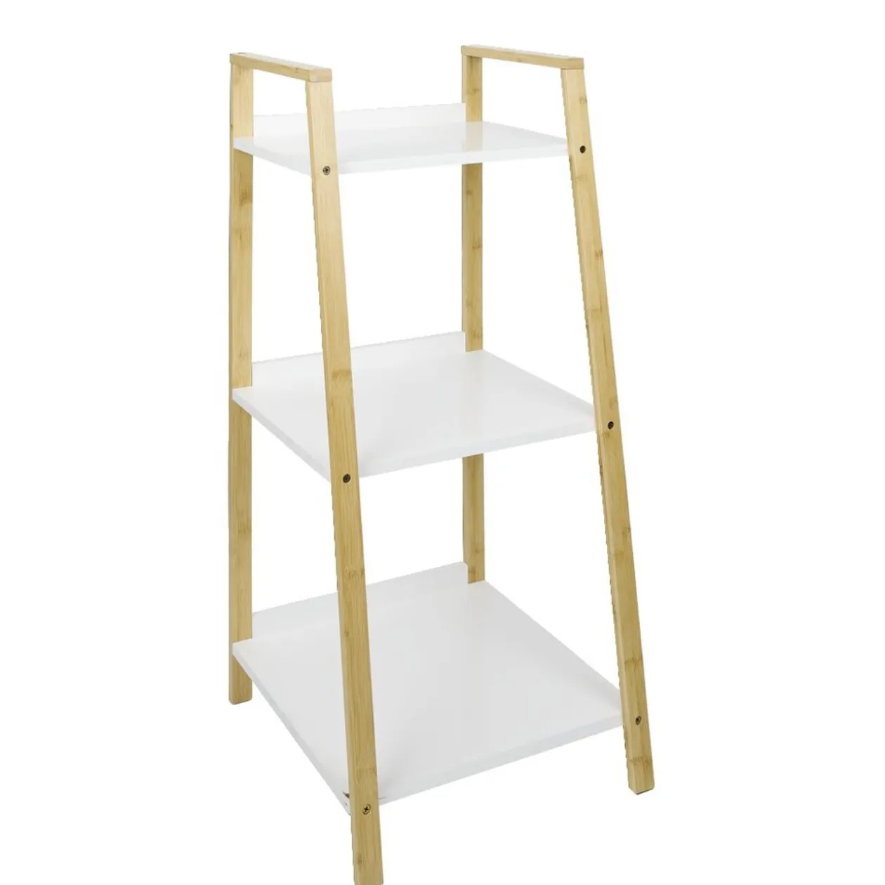 Étagère salle de bain 3 niveaux bambou 34,5x36xH76cm