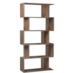 Étagère Séparateur de pièce 5 niveaux marron 80x29xH167,7 cm