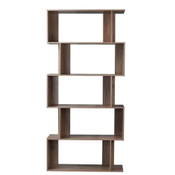 Étagère Séparateur de pièce 5 niveaux marron 80x29xH167,7 cm