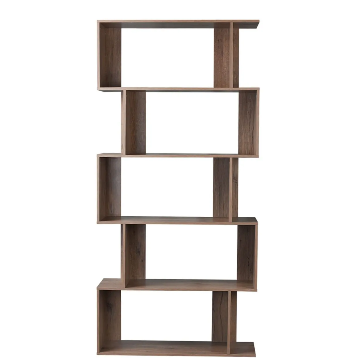 Étagère Séparateur de pièce 5 niveaux marron 80x29xH167,7 cm