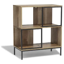 Étagère Stanley 4 casiers noir naturel