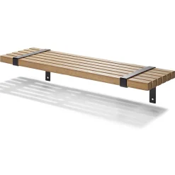 Étagère striée en bois L55xl15cm