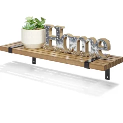 Étagère striée en bois L55xl15cm