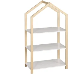 Étagère sur pied Sven blanc naturel