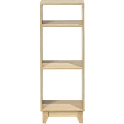 Étagère sur pieds à 3 compartiment contreplaqué naturel