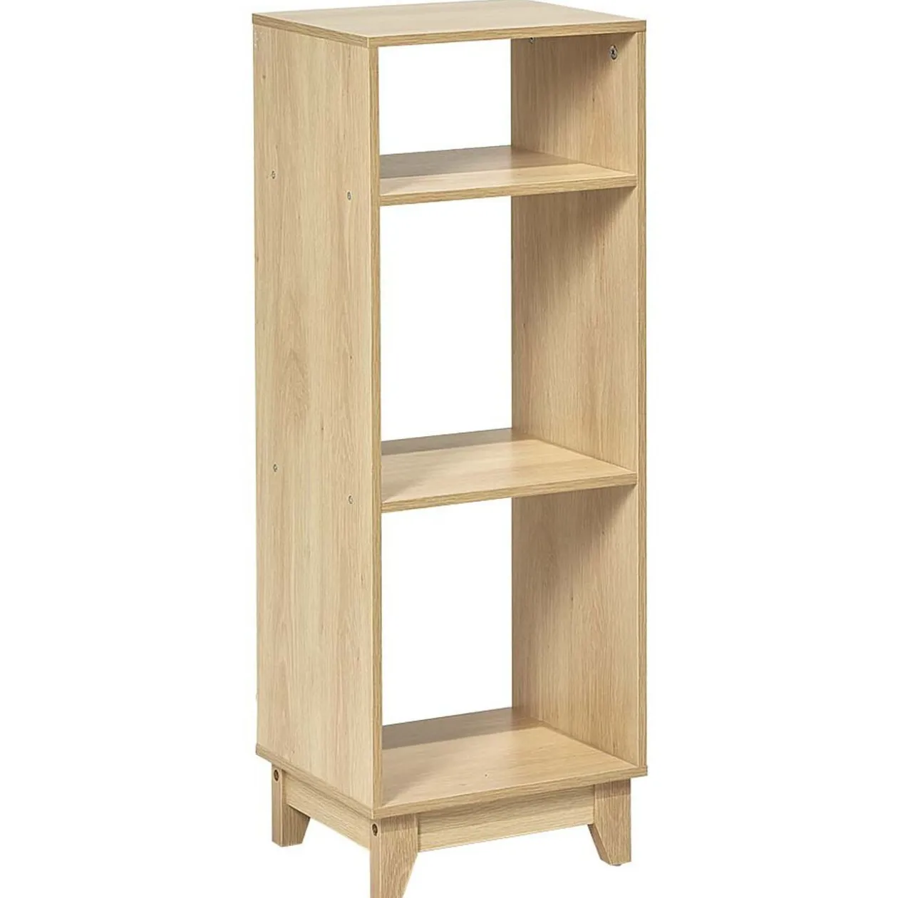 Étagère sur pieds à 3 compartiment contreplaqué naturel