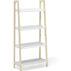Étagère sur pieds Écolier MDF et pin blanc - L60xP30xH130 cm