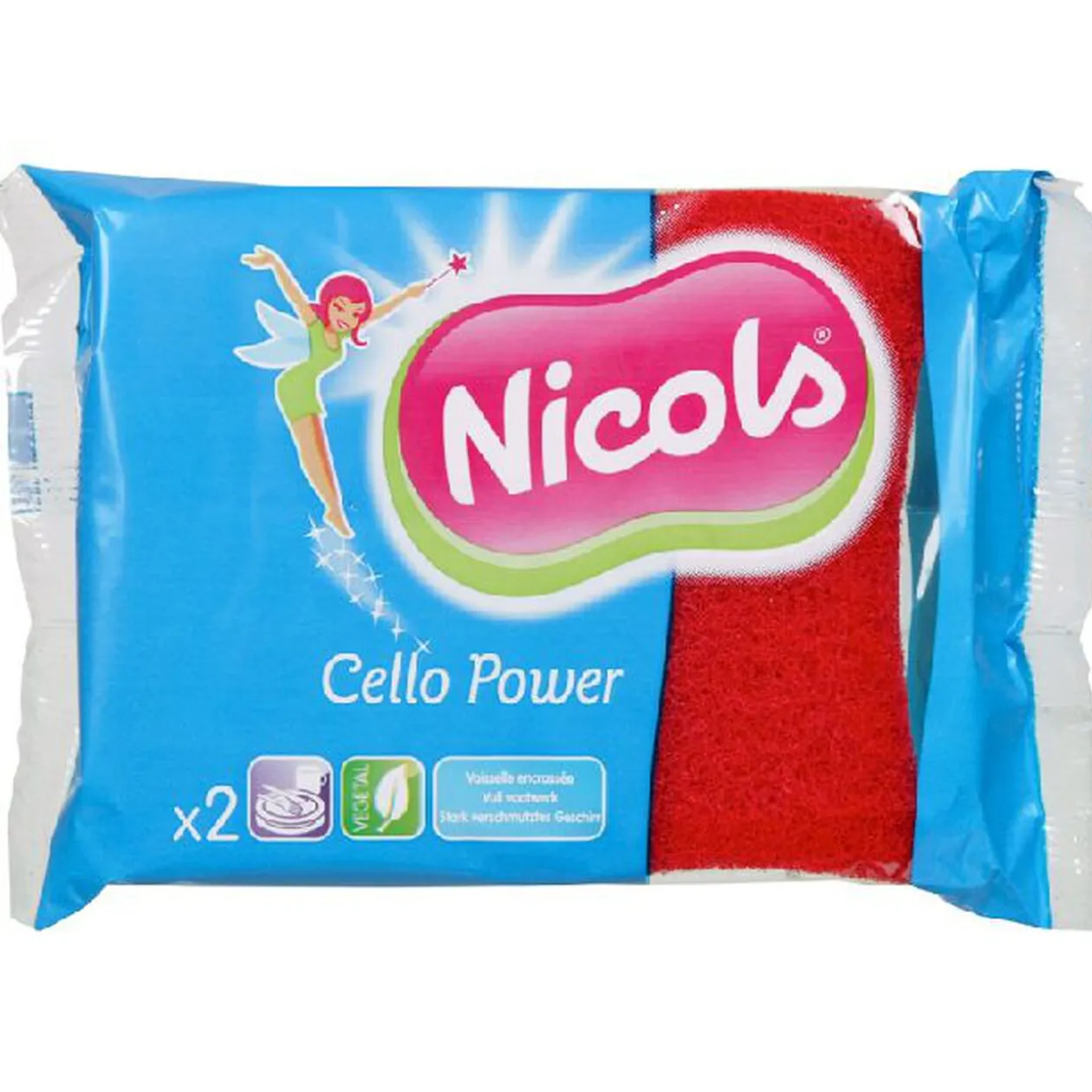 Tampon à récurer éponge x2