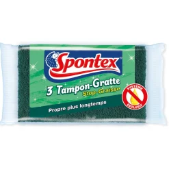Tampon grattant stop graisse Spontex x 3