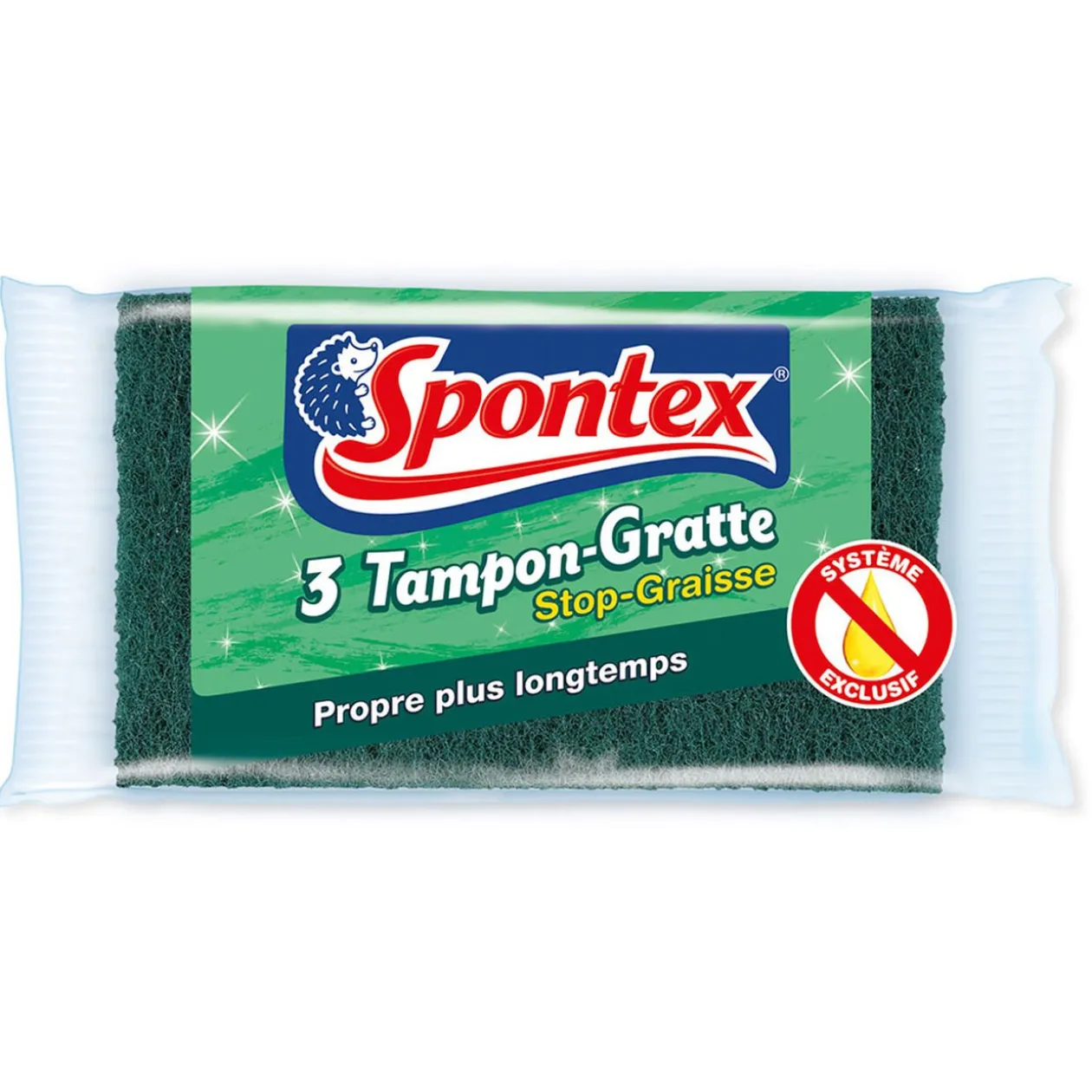Tampon grattant stop graisse Spontex x 3