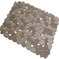 Tapis antidérapant pour fond d'évier Homclean design galet gris