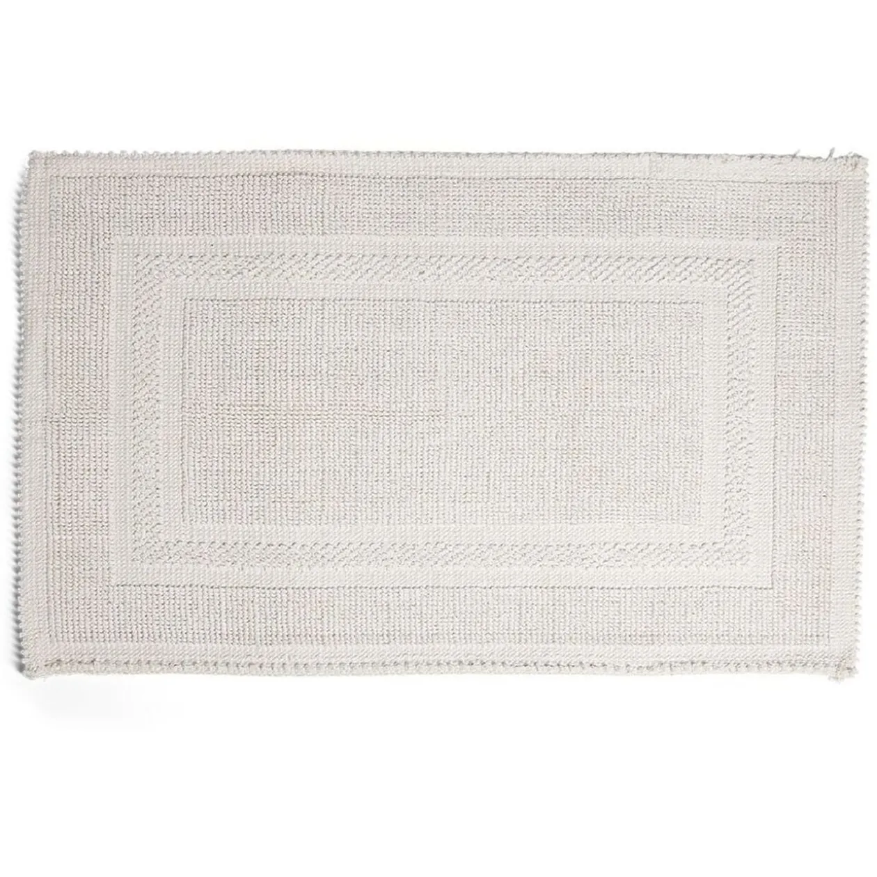 Tapis de bain 100% coton blanc uni 70x50cm