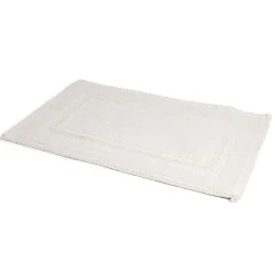 Tapis de bain 100% coton blanc uni 70x50cm