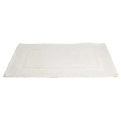 Tapis de bain 100% coton blanc uni 70x50cm