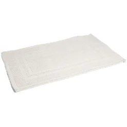 Tapis de bain 100% coton blanc uni 70x50cm