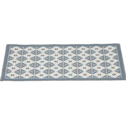 Tapis de cuisine à motif graphique bleu marron 80x50 cm