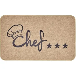 Tapis de cuisine antidérapant inscription Chef 75x45cm
