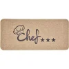 Tapis de cuisine antidérapant inscription Chef 100x45cm
