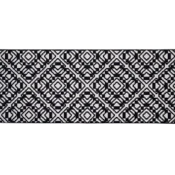 Tapis de cuisine antidérapant absorbant imprimé tomette bleu 120x50cm