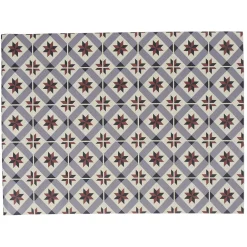 Tapis de cuisine design carreau de ciment 50x70 cm