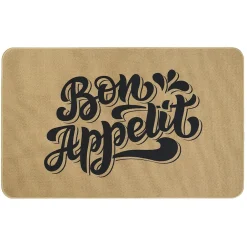 Tapis de cuisine effet lin inscription Bon appétit 80x50 cm
