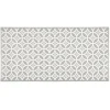 Tapis de cuisine en vinyle imprimé rosace blanc et gris L. 99 cm