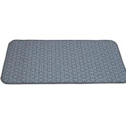 Tapis de cuisine imprimé rosaces bleu gris 80x45 cm