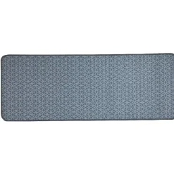 Tapis de cuisine imprimé rosaces bleu gris 120x45 cm