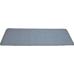 Tapis de cuisine imprimé rosaces bleu gris 120x45 cm