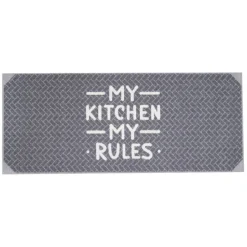 Tapis de cuisine inscription My Kitchen My Rules 120x50cm
