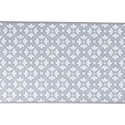 Tapis de cuisine latex imprimé bleu 80x50 cm