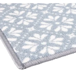 Tapis de cuisine latex imprimé bleu 120x50 cm