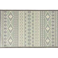 Tapis de cuisine latex imprimé vert 80x50 cm