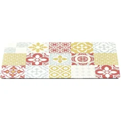 Tapis de cuisine motif carreau de ciment multicolore 45 x 75 cm