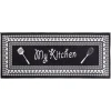Tapis de cuisine My Kitchen noir et blanc 50x120cm