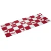 Tapis de cuisine rectangulaire motif quadrillé poule