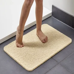 Tapis de douche anti-dérapant 60x40cm beige