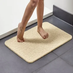Tapis de douche anti-dérapant 60x40cm beige