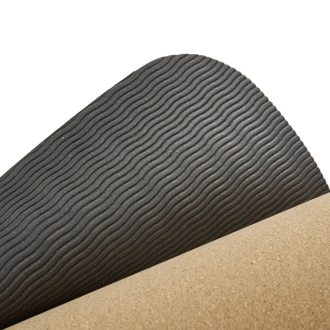 Tapis de fitness yoga en liège antidérapant 183x61xép0,5cm