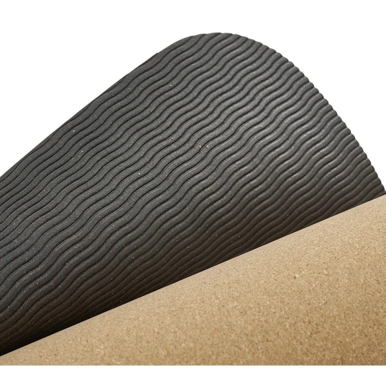 Tapis de fitness yoga en liège antidérapant 183x61xép0,5cm