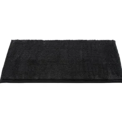 Tapis de salle de bain chenille noir 45x65cm