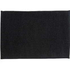 Tapis de salle de bain chenille noir 45x65cm