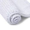 Tapis de salle de bain chenille blanc 45x65cm
