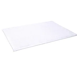 Tapis de salle de bain chenille blanc 45x65cm