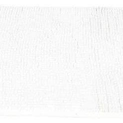 Tapis de salle de bain chenille blanc 45x65cm