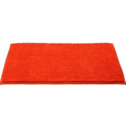 Tapis de salle de bain chenille rouge