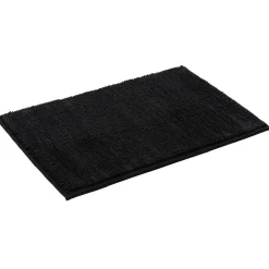 Tapis de salle de bain chenille noir petit modèle